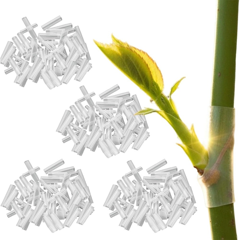 50/100pcs Silicone Grafting Sleeves for Fruit Trees, High-Elastic Thin-Walled