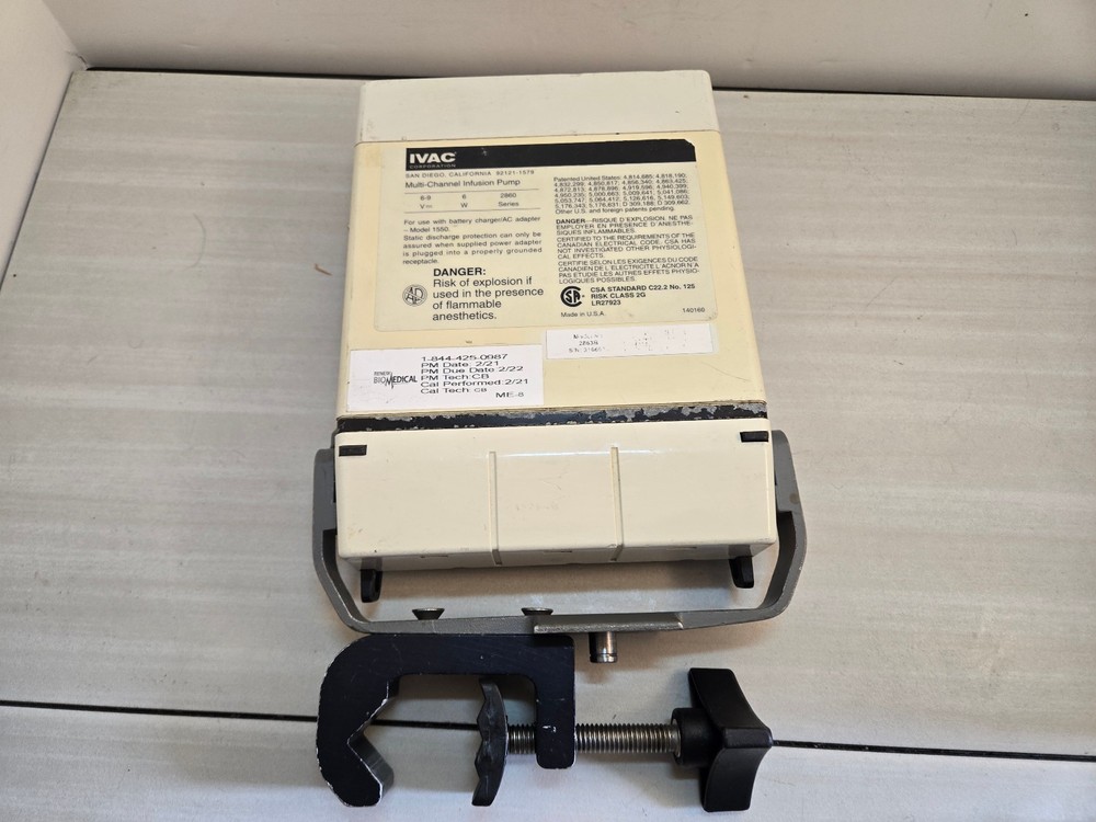 Medsystem III 2863B Pump w/pole clamp