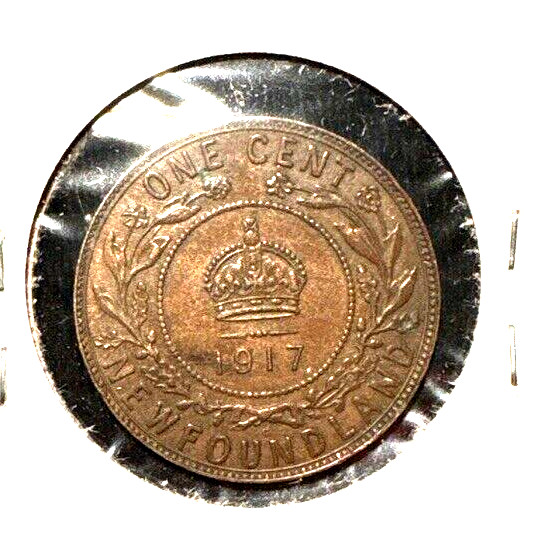 Newfoundland 1917 C large cent KM 16 AU