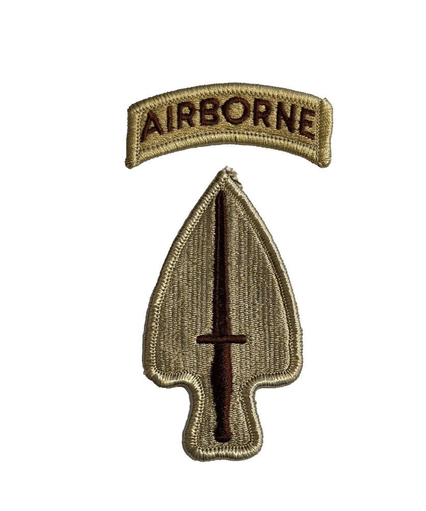 US Army Spécial Operations Command Usasoc Airborne Dcu Desert Uniforme Patch