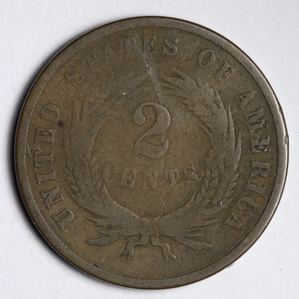 1867 Two Cent Piece VG E208 TCN