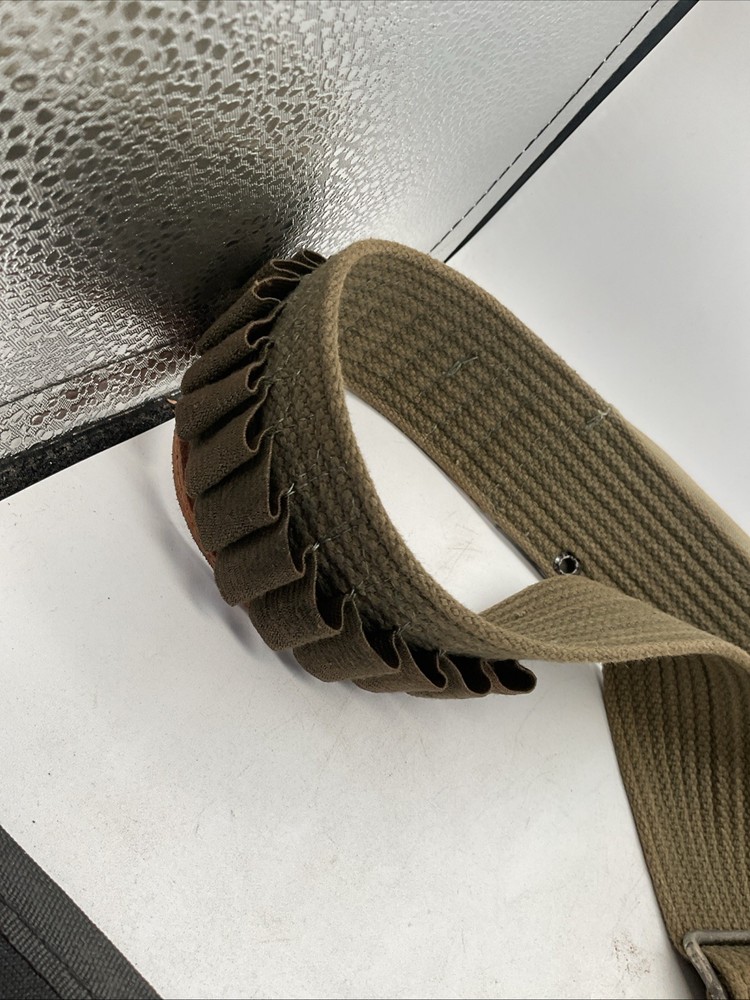 Ammunition Belt - Vintage AMMO Adjustable Belt - Green