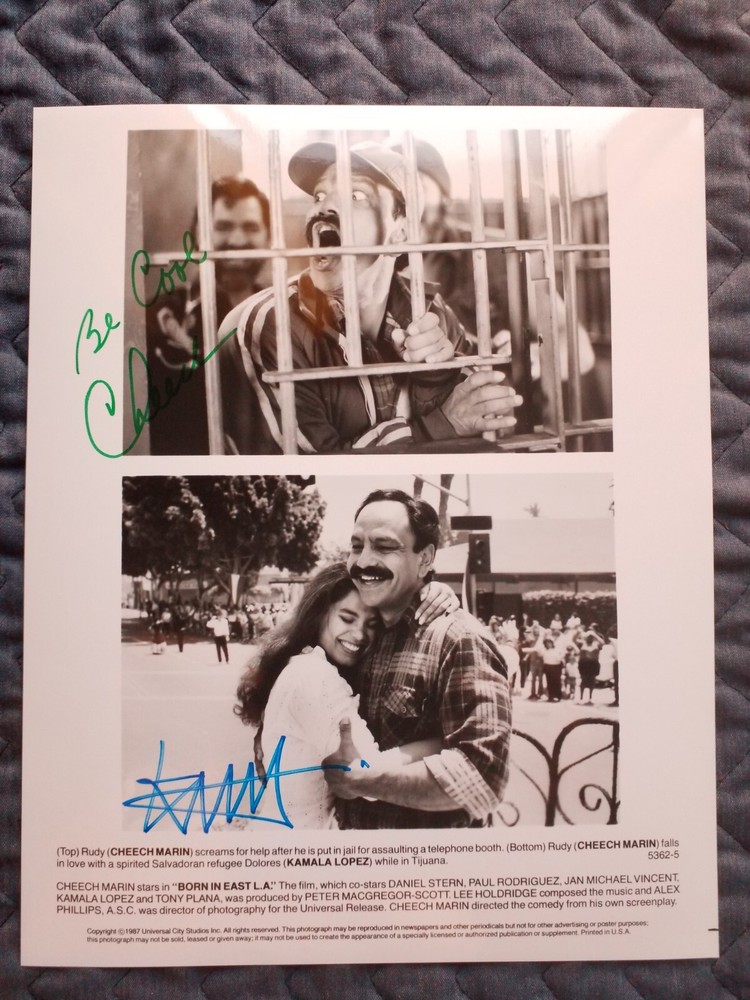 CHEECH MARIN & KAMALA LOPEZ signed AUTOGRAPH 9350