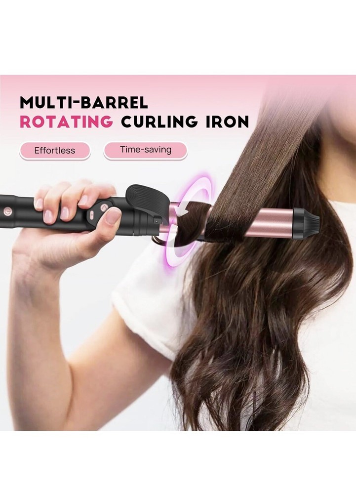 3 In 1 Automatic Curling Iron Ceramic Coated Replaceable Heating Barrels Sizes