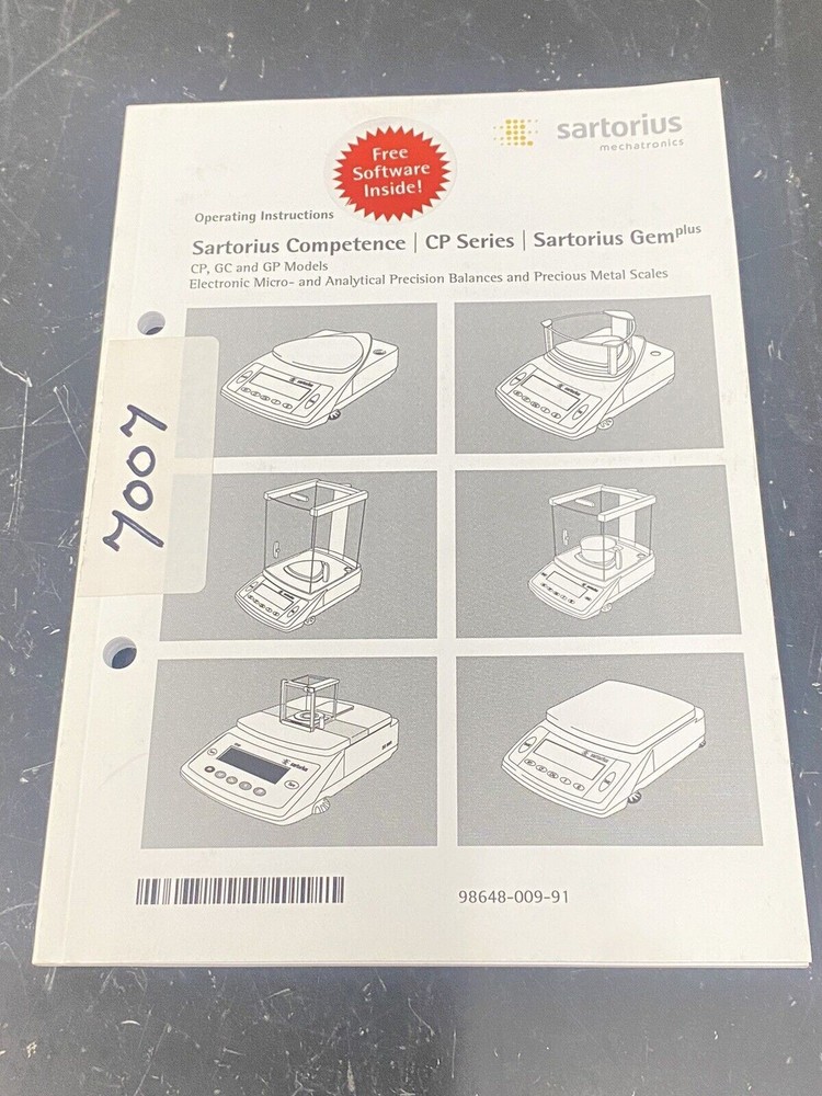 Sartorius Competence CP Gem Plus Balance - User Guide / Manual / Instructions