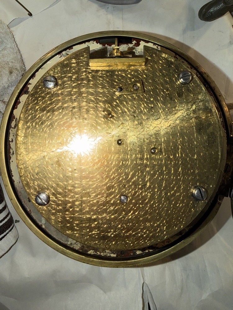Huge Antique Brass English Ships Clock