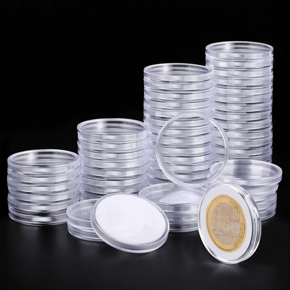 Protective 60P Coin Capsules with Adjustable Gaskets for Various Coin Sizes