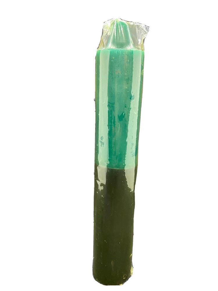 Green and Black Reversible Pillar Candle