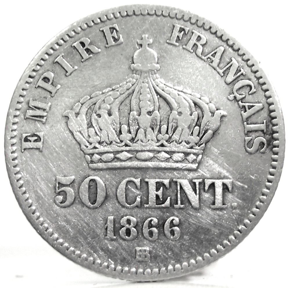France (NAPOLEON III) 50 Cent. 1866
