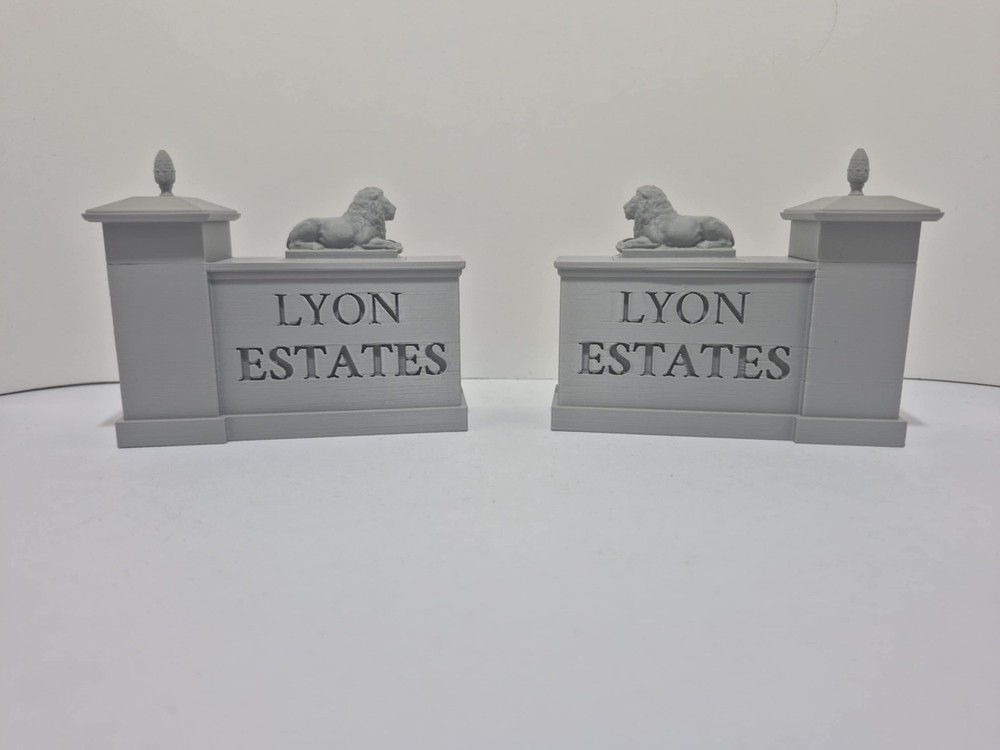 Back to the Future - "Lyon Estates" Monument Set - 3D Printed