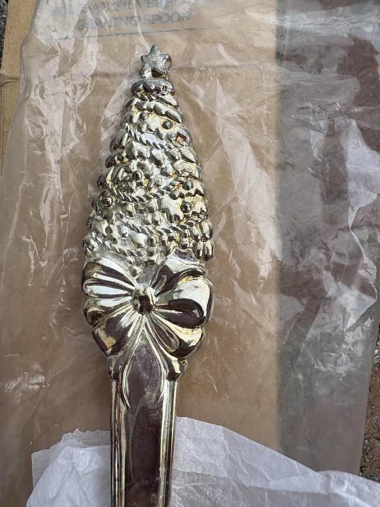 1996 Avon SilverPlated Holiday Serving Spoon