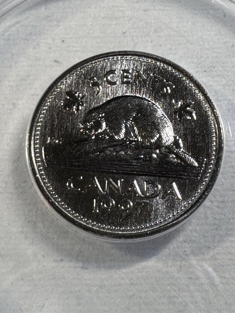 1997 Canada 5 Cents Graded MS 68 by ANACS