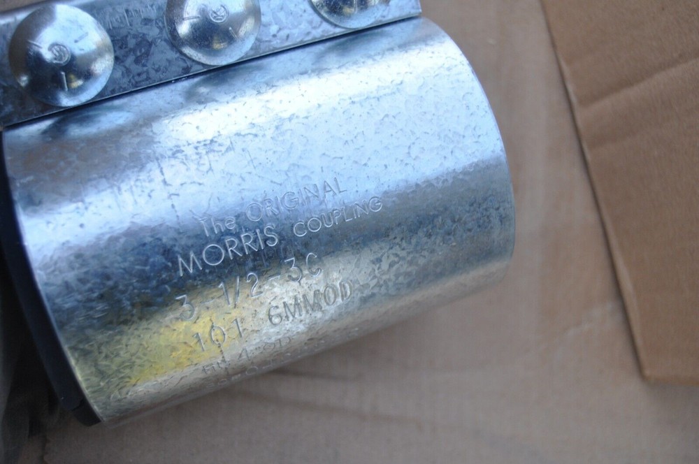 New Morris Coupling 3 1/2 -3C Galvinized Compression Coupling Fits 4IN OD Pipe