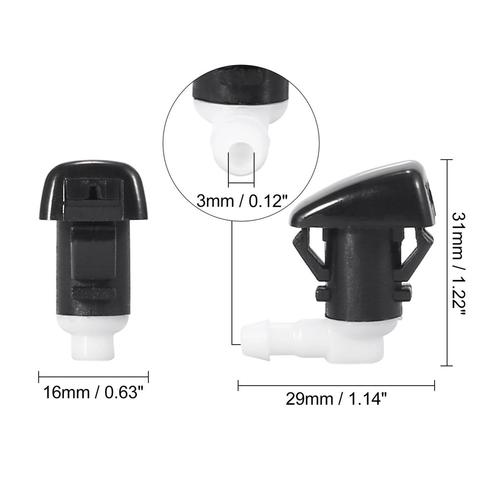 2pcs 68269108AA Front Windshield Wiper Nozzles for Dodge Durango with Gaskets