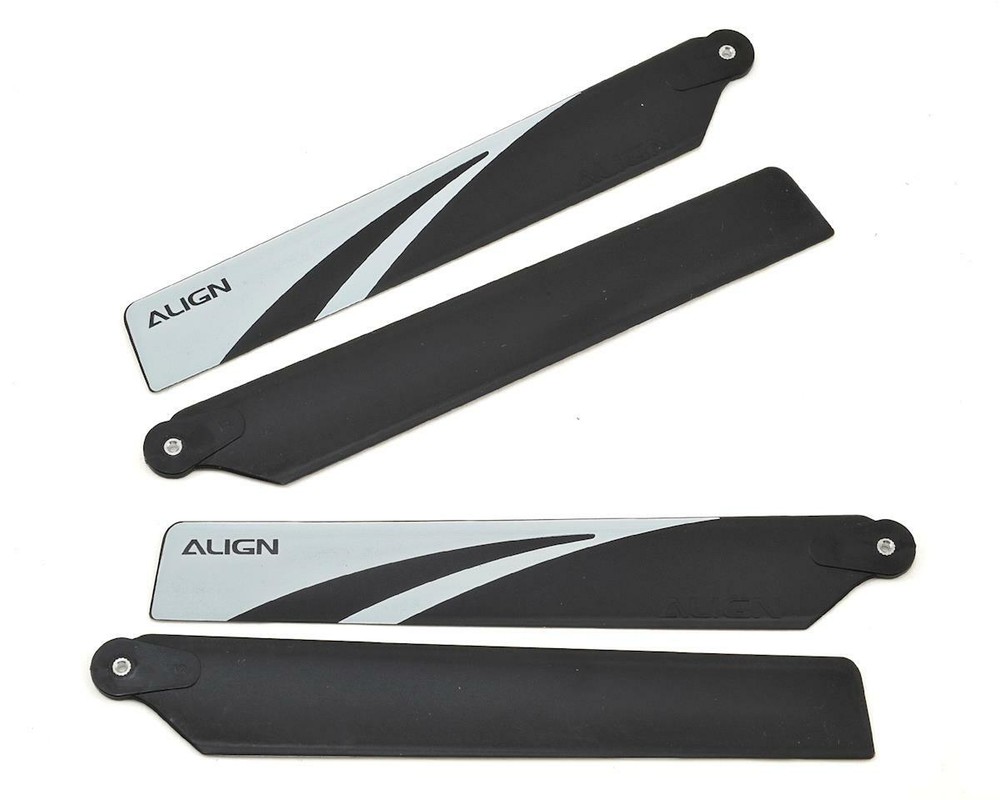 Align 150 120mm Main Blade Set (Black/White Tips) [AGNHD123AB]