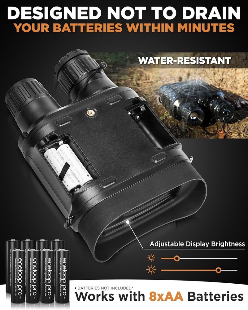 Night Vision Binoculars Pro - Digital Infrared Binoculars with 4" Screen and ...