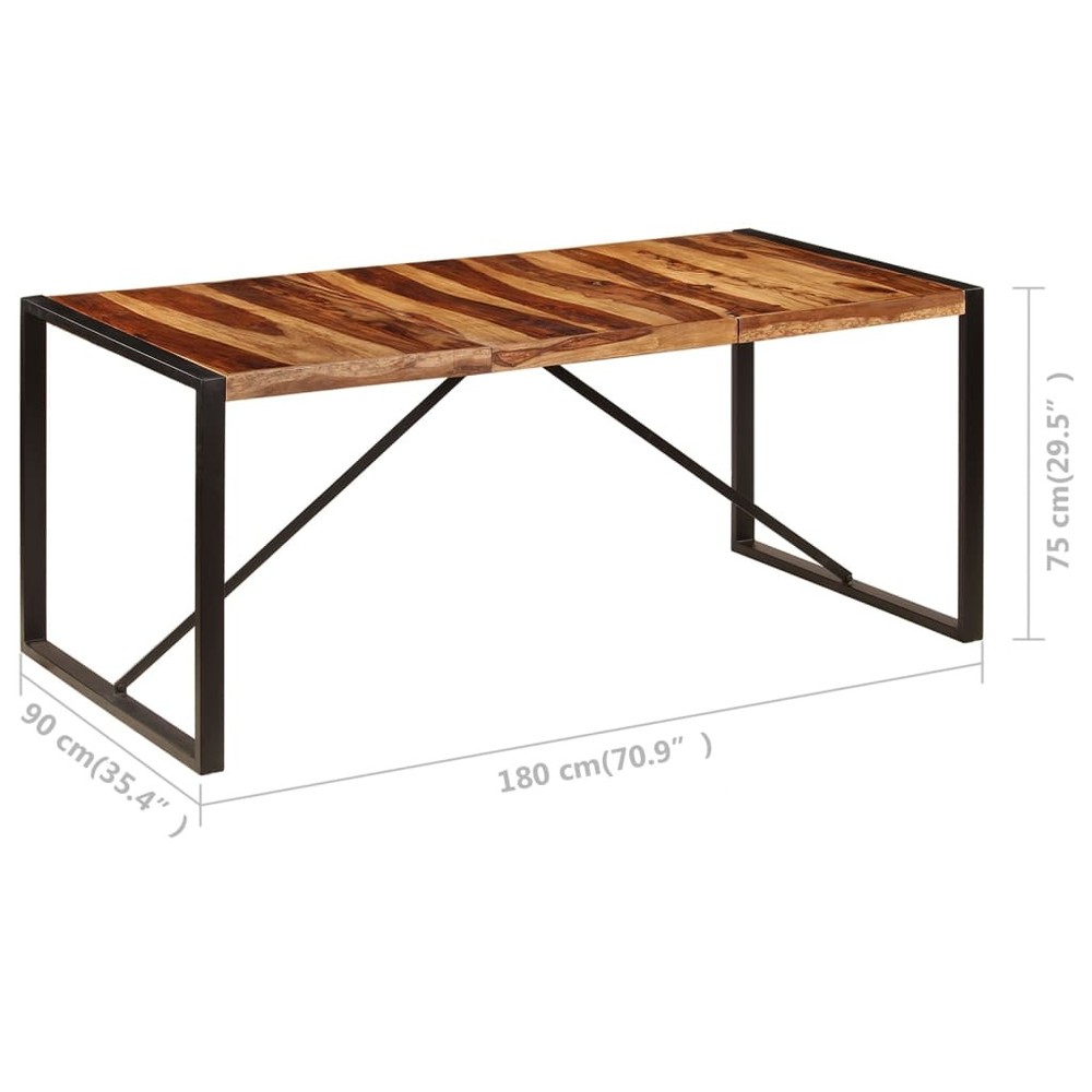 Dining Table Kitchen Table Dining Room Dinner Table Solid Acacia Wood vidaXL