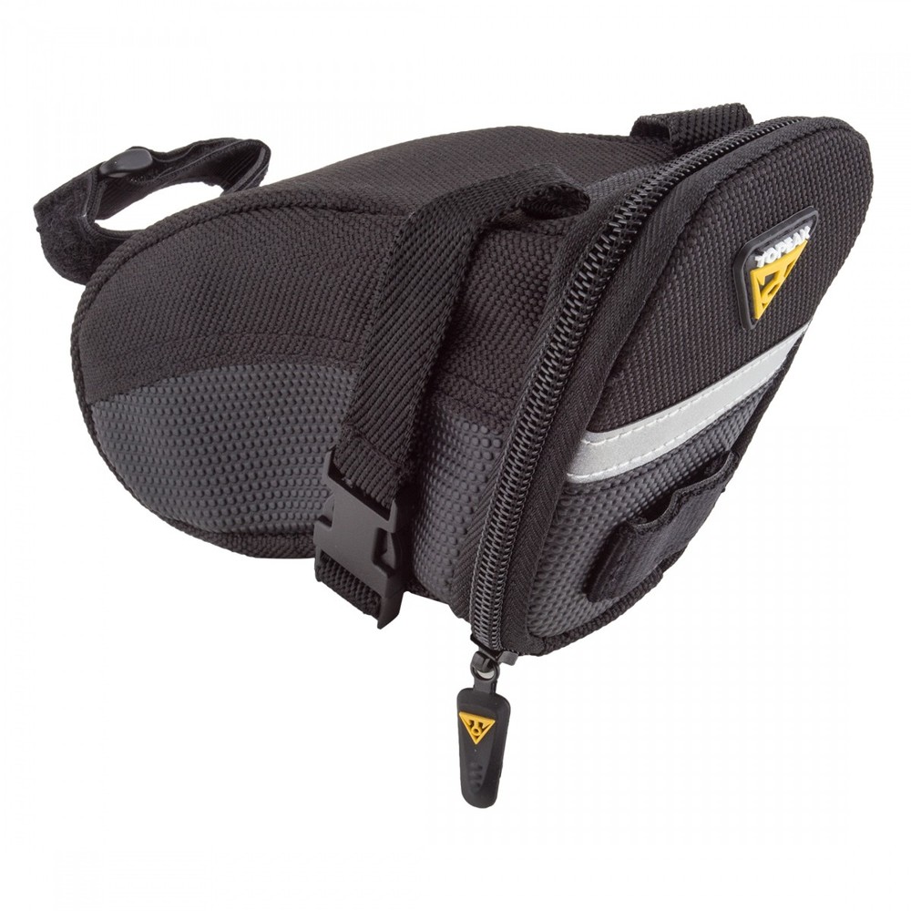 Topeak Small Aero Wedge Pack | Durable 1200D Polyester, Hook and Loop Mount,