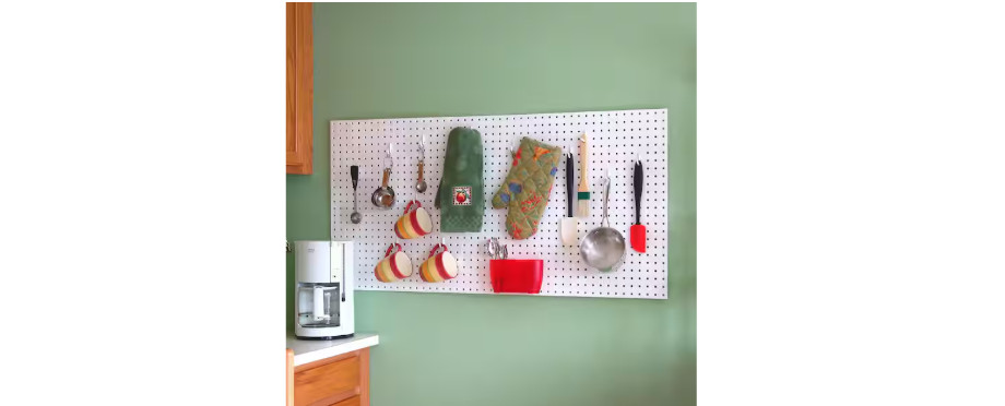 48 in. H x 24 in. W White Pegboard