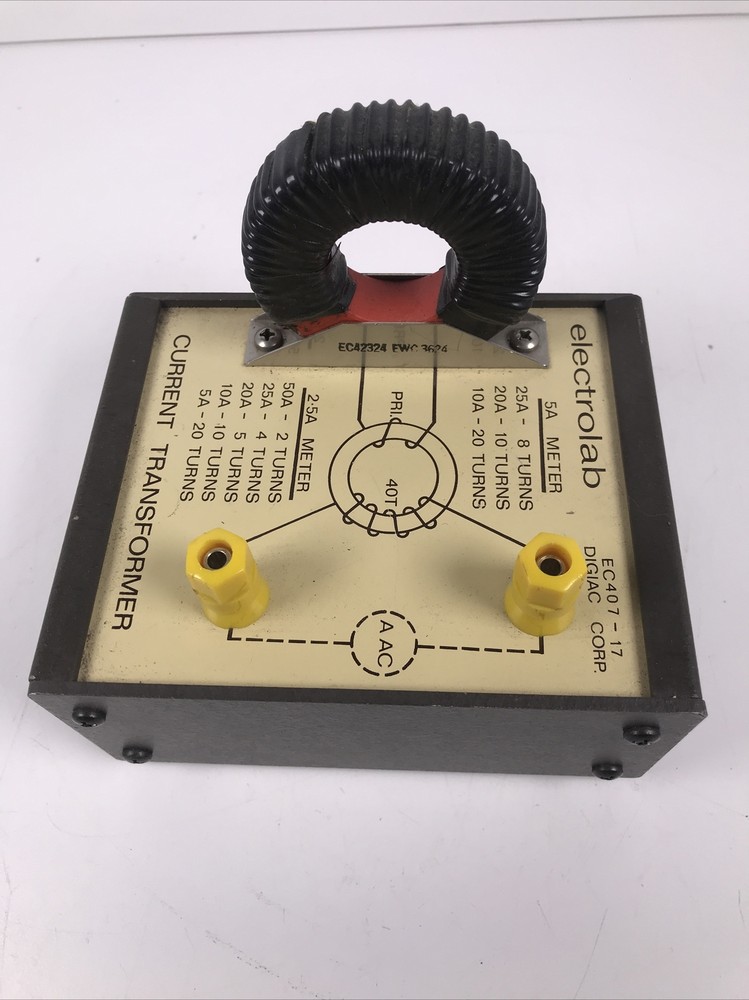 Electrolab Current Transformer Device Lab Testing EC407-17 5A Meter 2.5A Amp