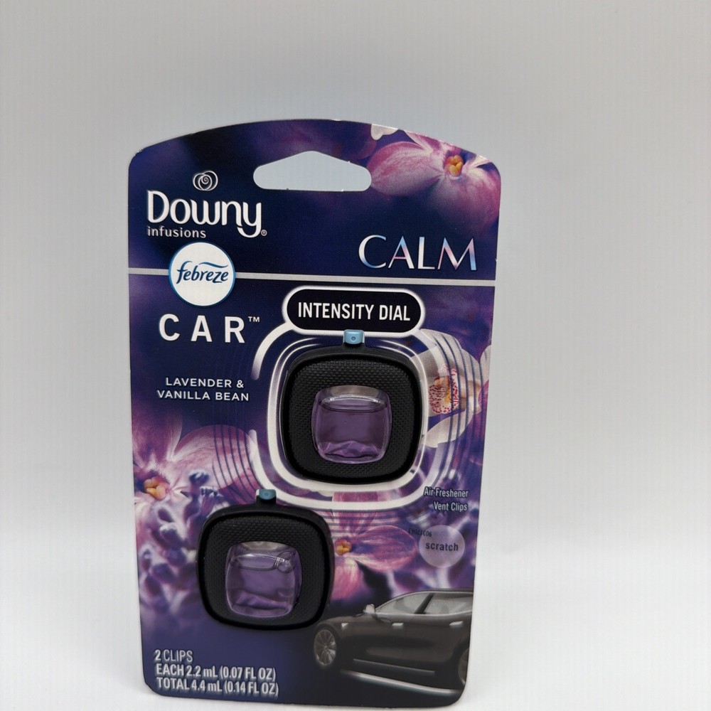 Febreze Car Vent Clip Downy Calm Scent 2 Count 2 Pack