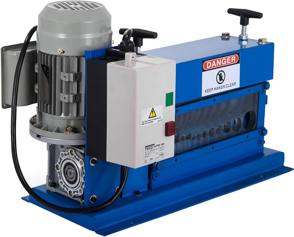 Cable Wire Stripping Machine 18 AWG - 1" OD Wire Range, Portable Powered Wire...