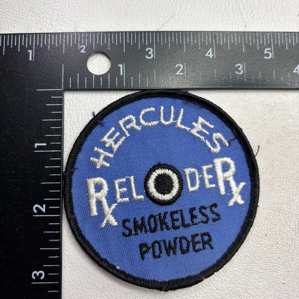 Vintage HERCULES RELODER SMOKELESS POWDER Patch (Gun Bullet Ammo Related) 50a3