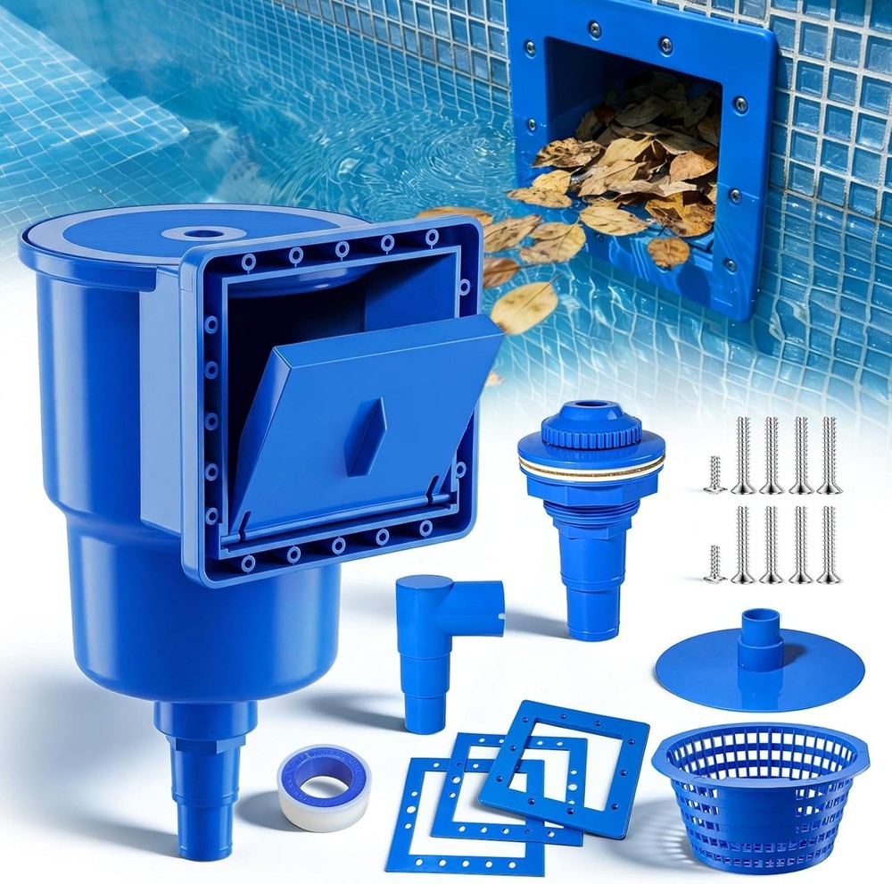Efficient Above Ground Pool Skimmer with Quick Install & Cleanup Features