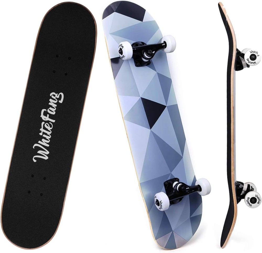 Maple Deck Skateboard for Beginners, 31" Double Kick