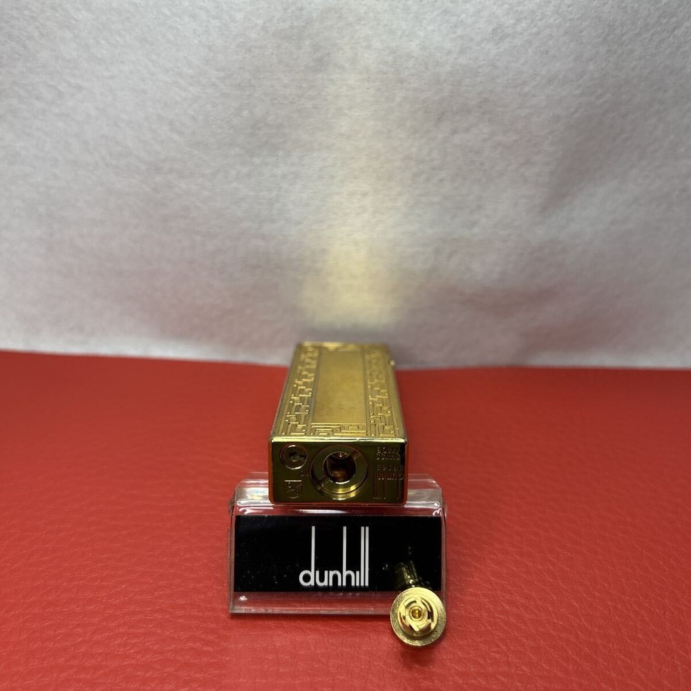 Overhauled Dunhill Rollagas lighter Gold d logo without box