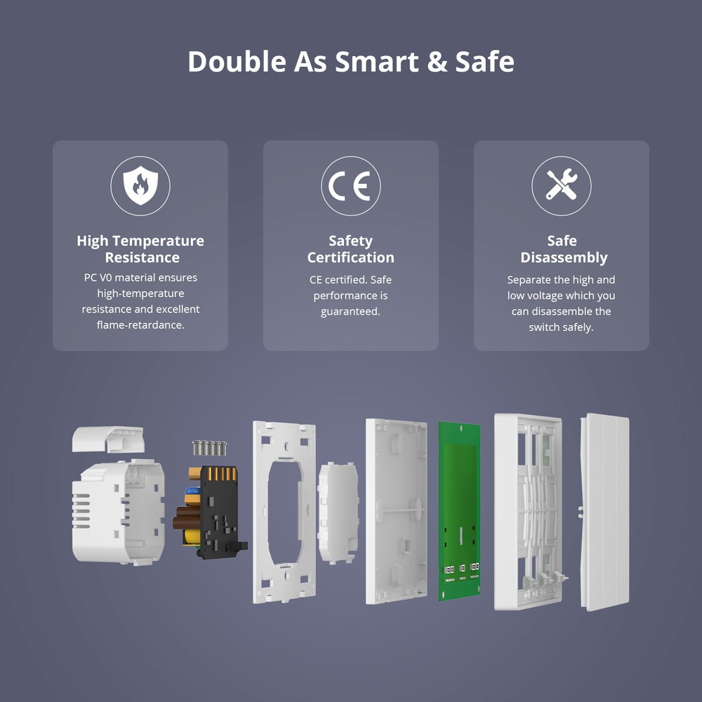 SONOFF Matter Smart Light Switch, 2.4GHz WiFi Light Switch, Smart Wall Switches