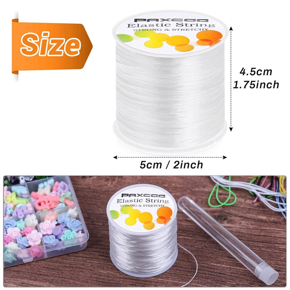 1mm Elastic Bracelet String 328Ft Stretchy Bracelet String for Jewelry Making