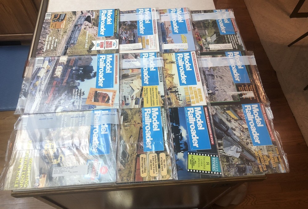 12 Model Railroader Train Magazines 1987 Complete Year
