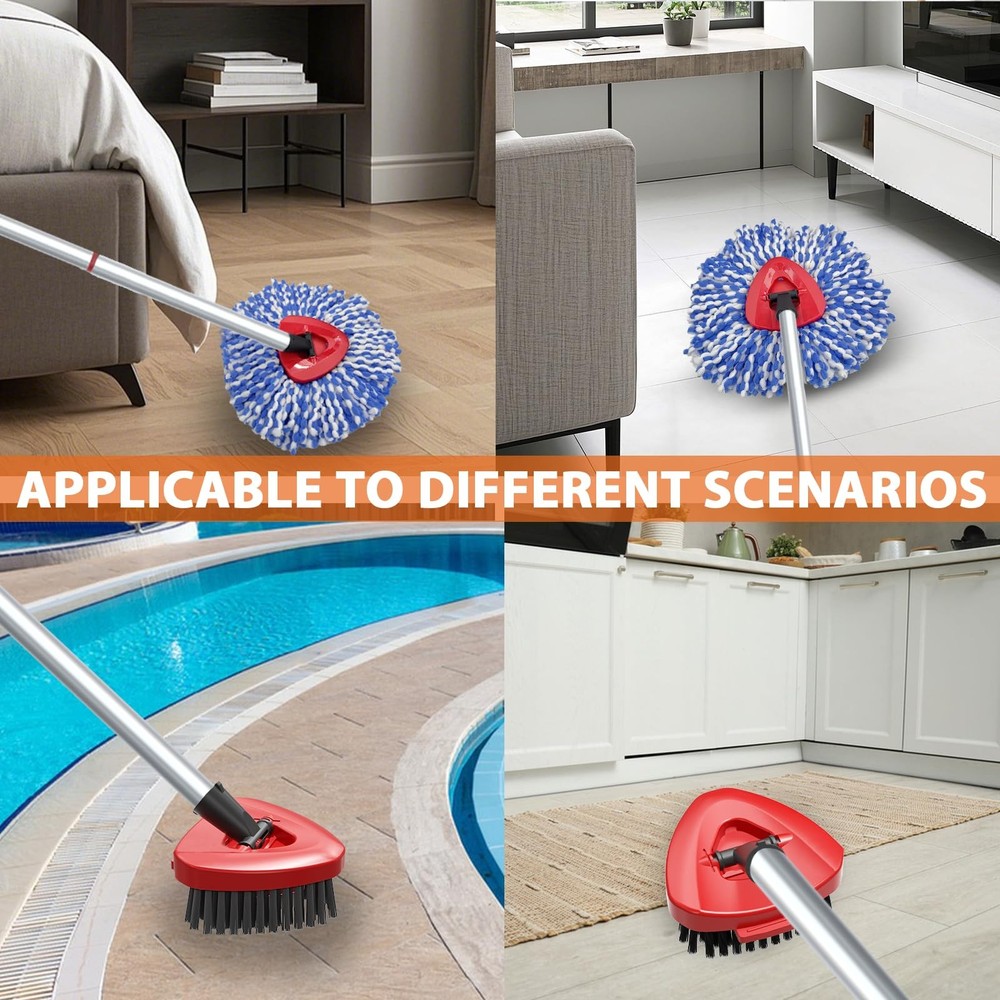 5 Pack Spin Mop Head Replacement for O Cedar RinseClean 2-Tank System,Include...