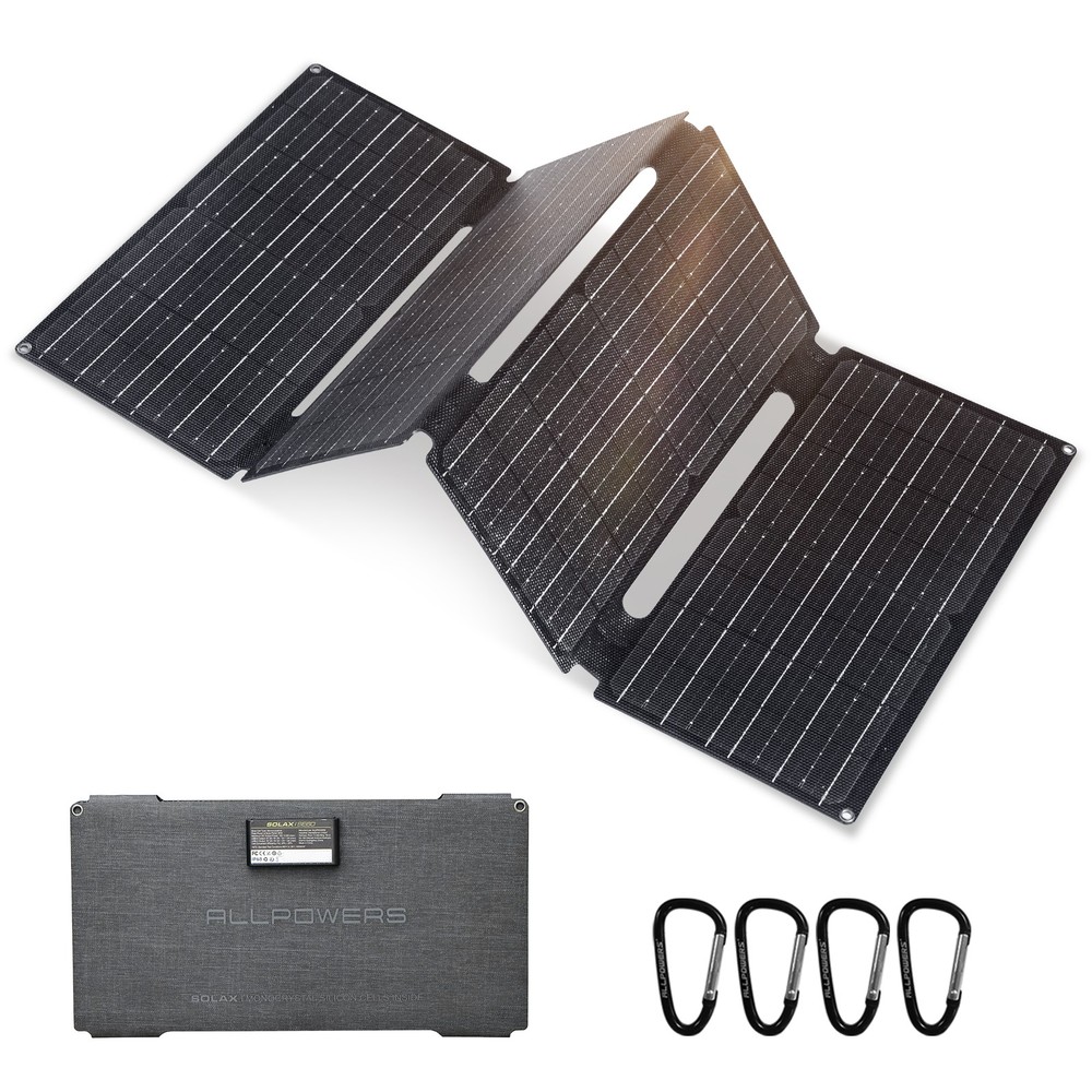ALLPOWERS Portable Solar Panel 60W Foldable Solar Panel Charger for Camping Trip