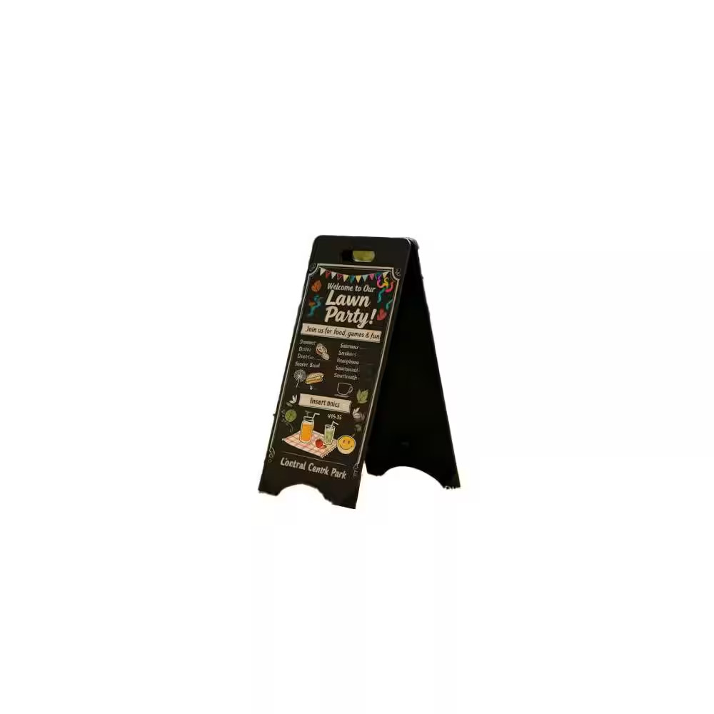 Double Sided A-Frame Chalkboard Sign Foldable Outdoor Blackboard Floor Standing