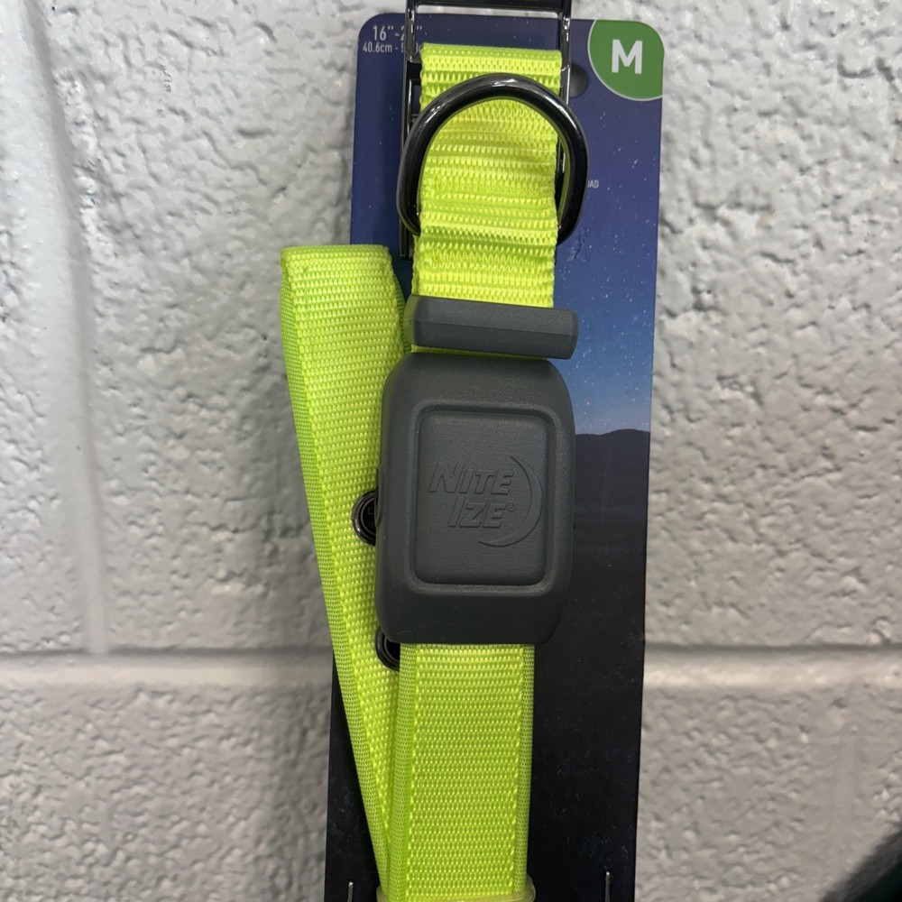 NiteDog - M - Lime/Green Rechargeable LED Collar