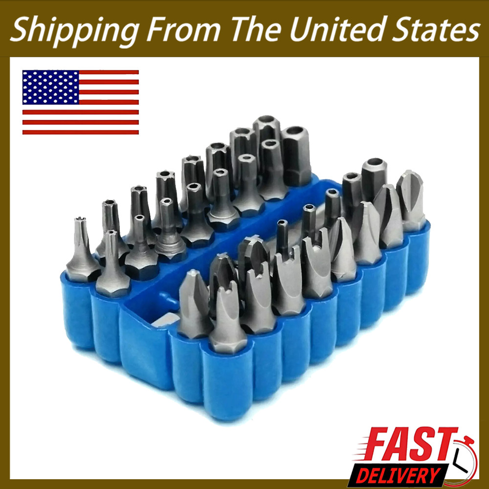 33-Torx Tamper Proof Security Torq Hex Star Spanner Tri Wing Screwdriver Bit Set