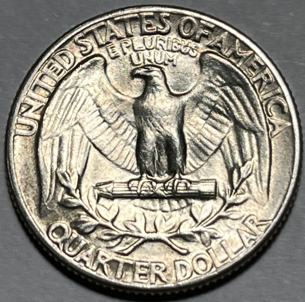 1953 Washington Silver Quarter Errors Die Cracks Reverse Uncirculated