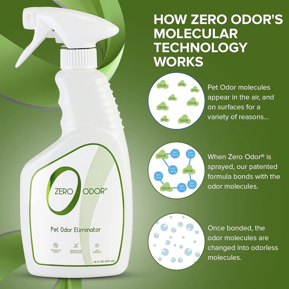 Molecular Technology Pet Odor Eliminator Spray - Ultra Effective & Gentle