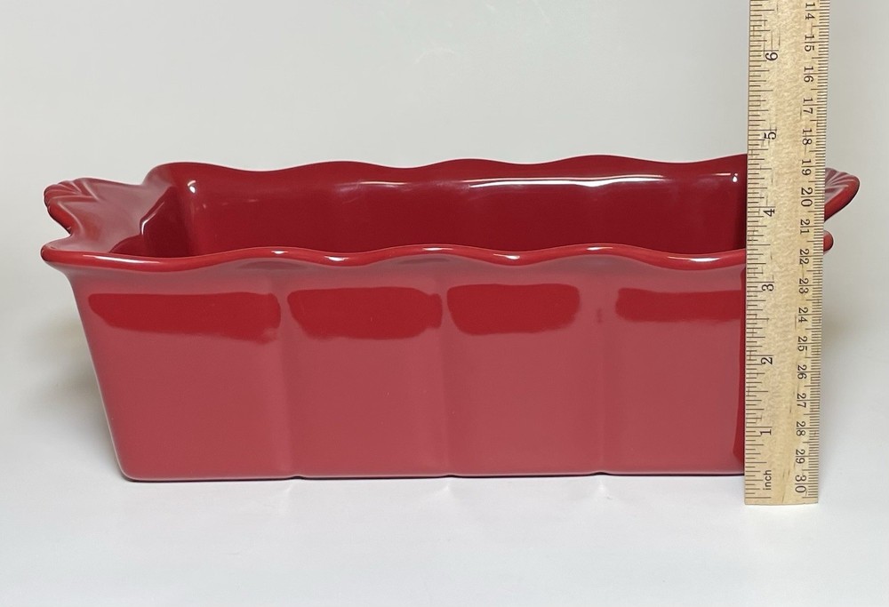 Princess House Pavillion Berry Red 12” Rectangular Baker