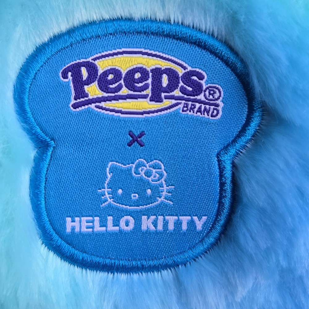 NEW Peeps x HELLO KITTY Easter Basket w/ Handle Bunny Rabbit Plush Basket Blue
