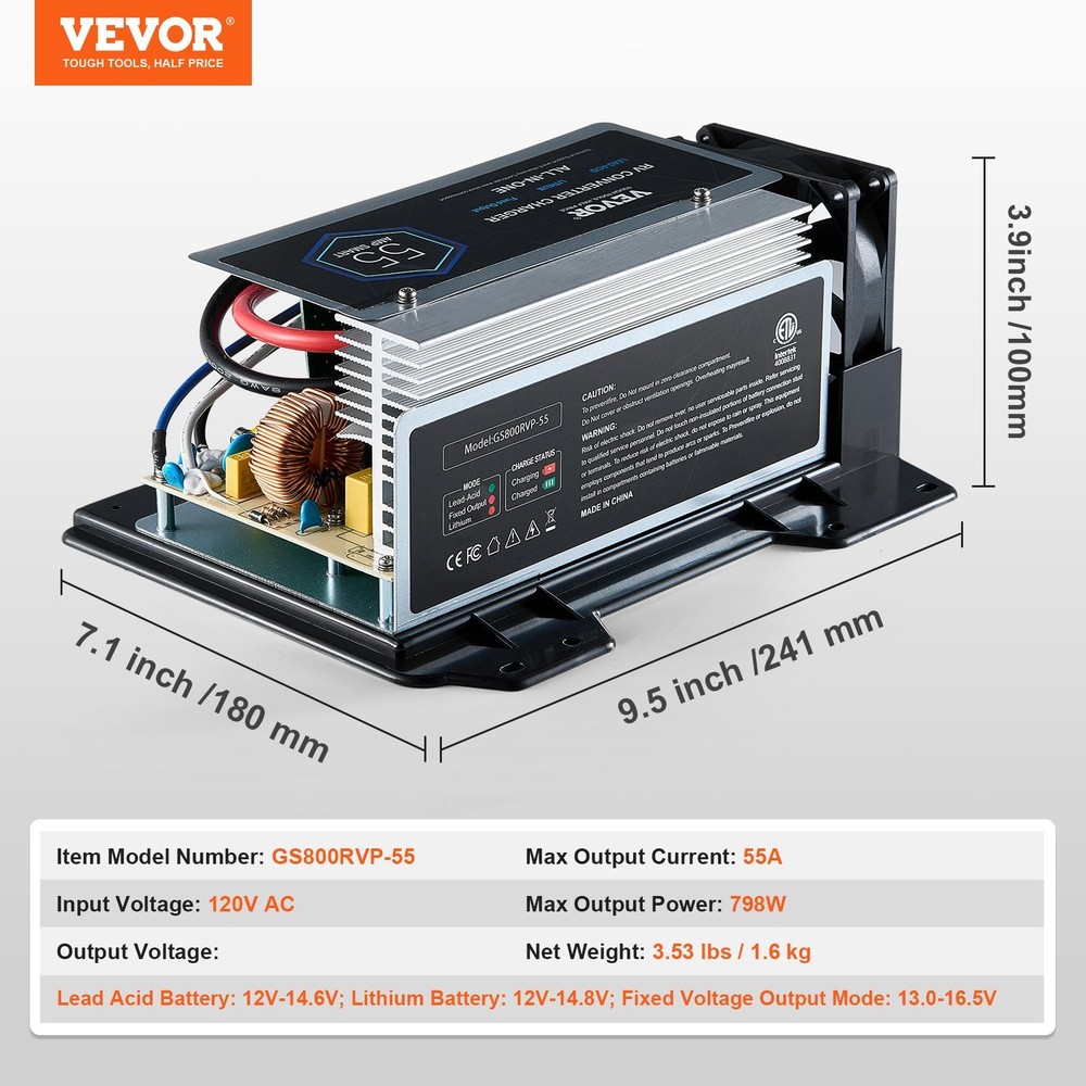 WF-8955-AD-MBA Main Board Assembly 55 Amp RV Converter Replacement Unit