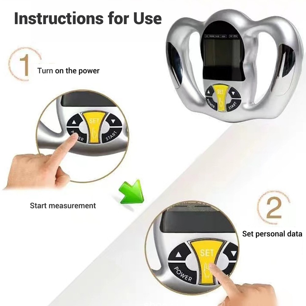 Body Fat Analyzer BMI Handheld Tester Electronic Measurement