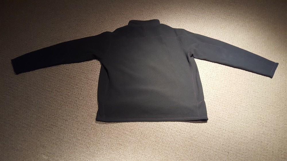 MENS NORTHFACE FLEECE LINED HALF ZIP MOCK PULLOVER X-LARGE, CHARCOAL GREY