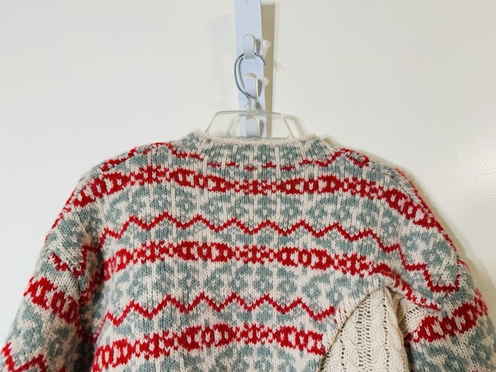 Zara mock neckline wool blend pullover sweater multicolor NWT size L