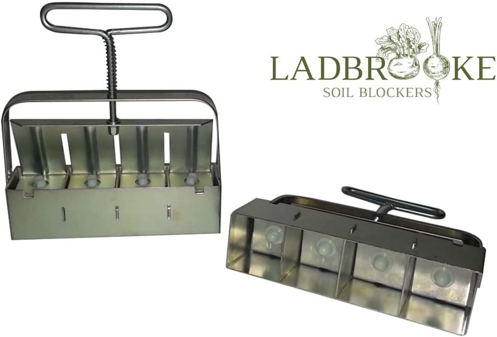 Ladbrooke Genuine Soil Block Maker - 5-Pc. Essentials Nesting System Includes 4,