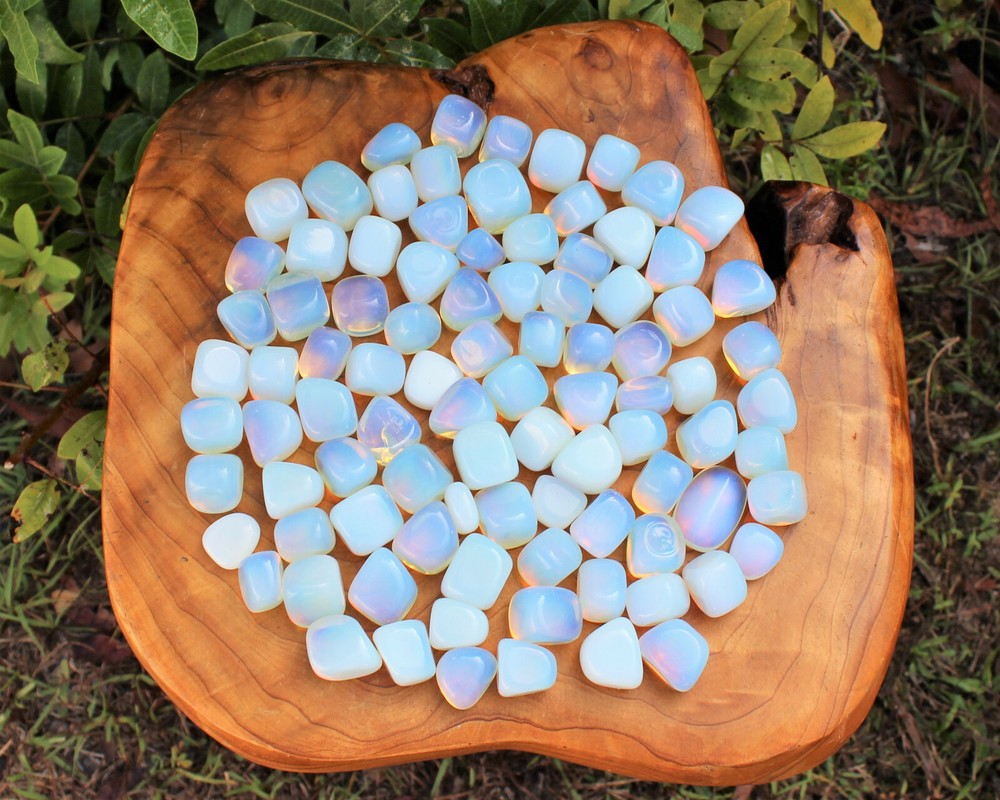 10 MEDIUM/LARGE Opalite Tumbled Stone Crystal Healing Gemstone