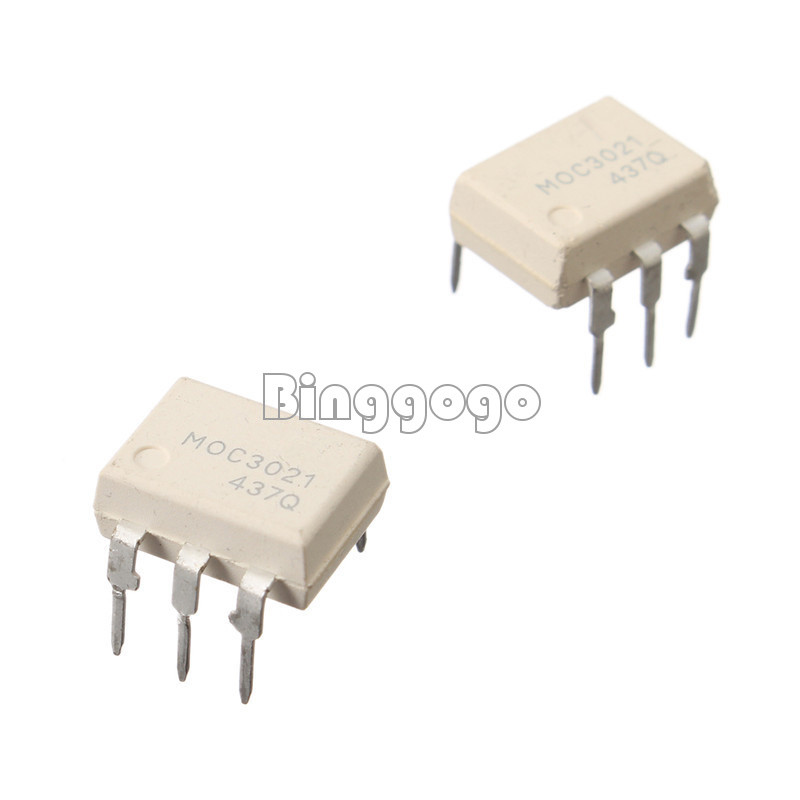 10pcs MOC3021 Random Phase Optoisolators Triac Driver Output DIP 6 IC