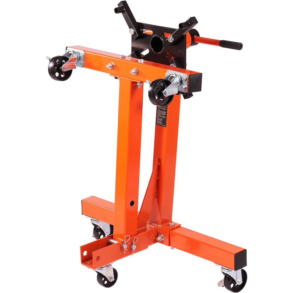 VEVOR Folding Engine Stand 1500LBS Motor Hoist Dolly w/Adjustable Mounting Head